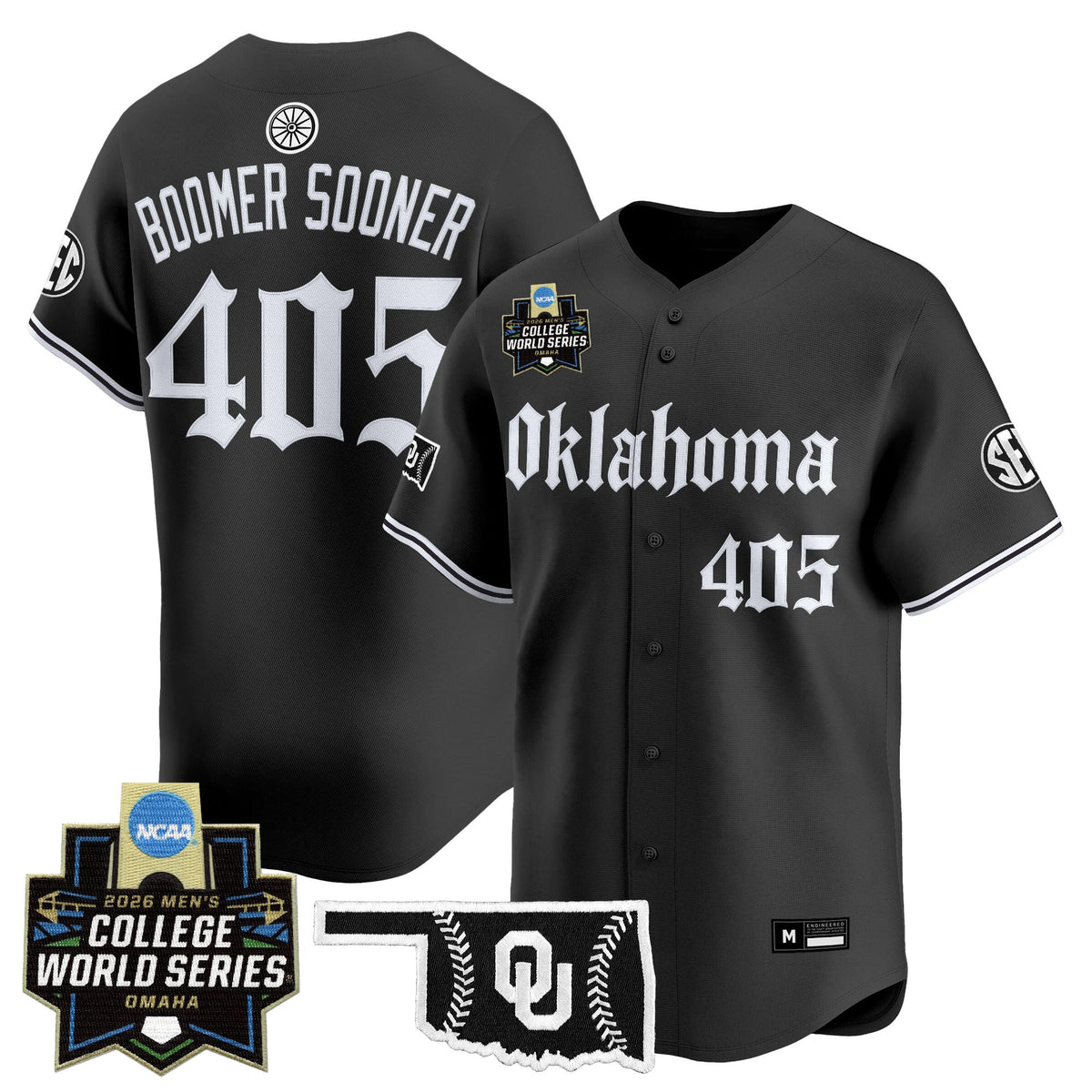 Men's Oklahoma Sooners 2026 World Series Vapor Premier Limited Jersey - Gothic Edition - All Stitched