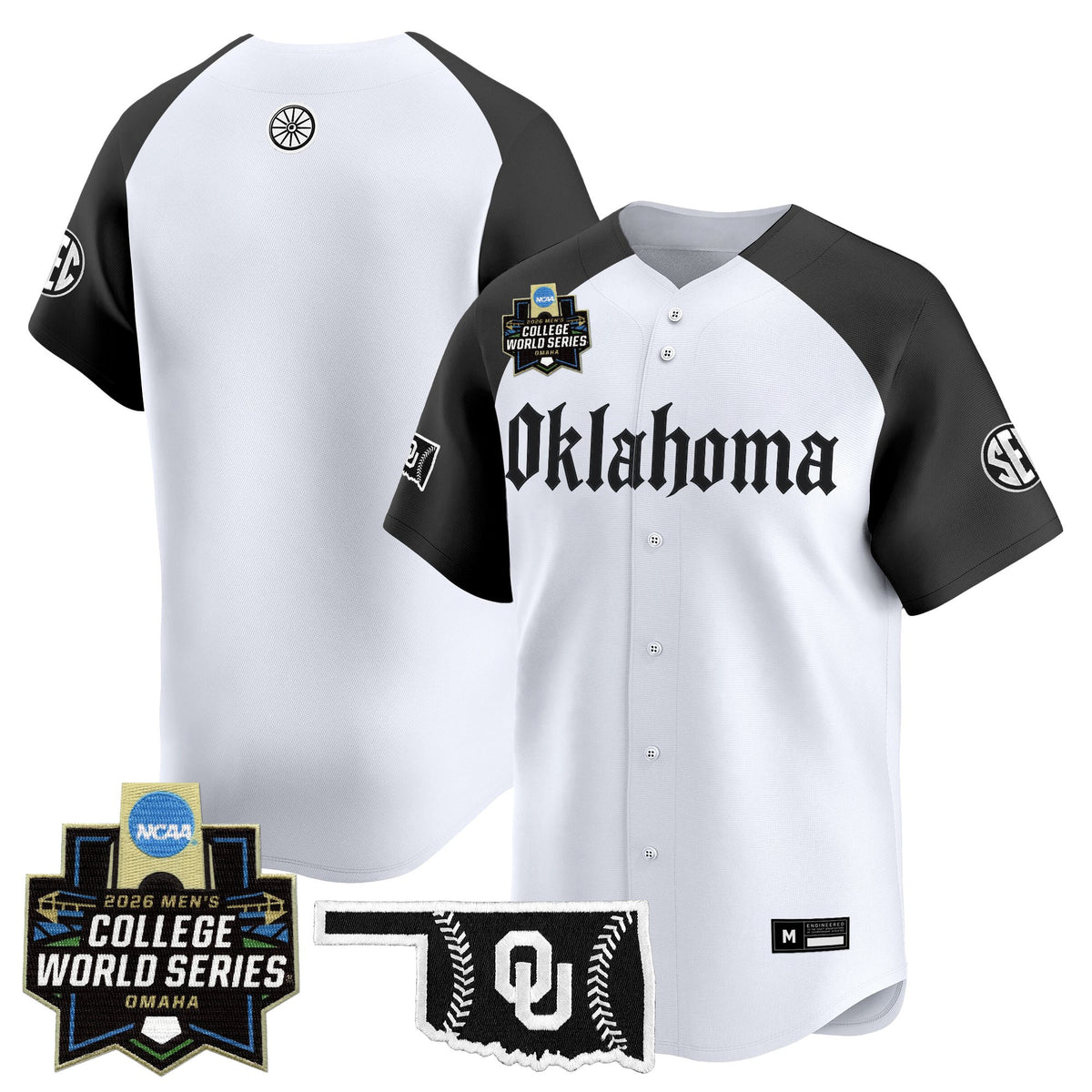 Men's Oklahoma Sooners 2026 World Series Vapor Premier Limited Jersey - Gothic Edition - All Stitched