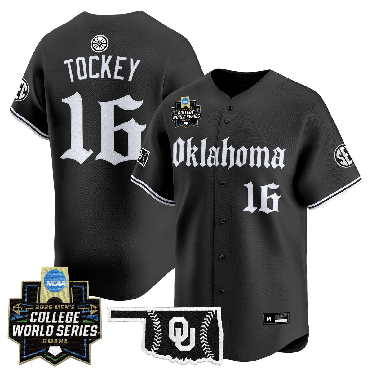 Men's Oklahoma Sooners 2026 World Series Vapor Premier Limited Jersey - Gothic Edition - All Stitched