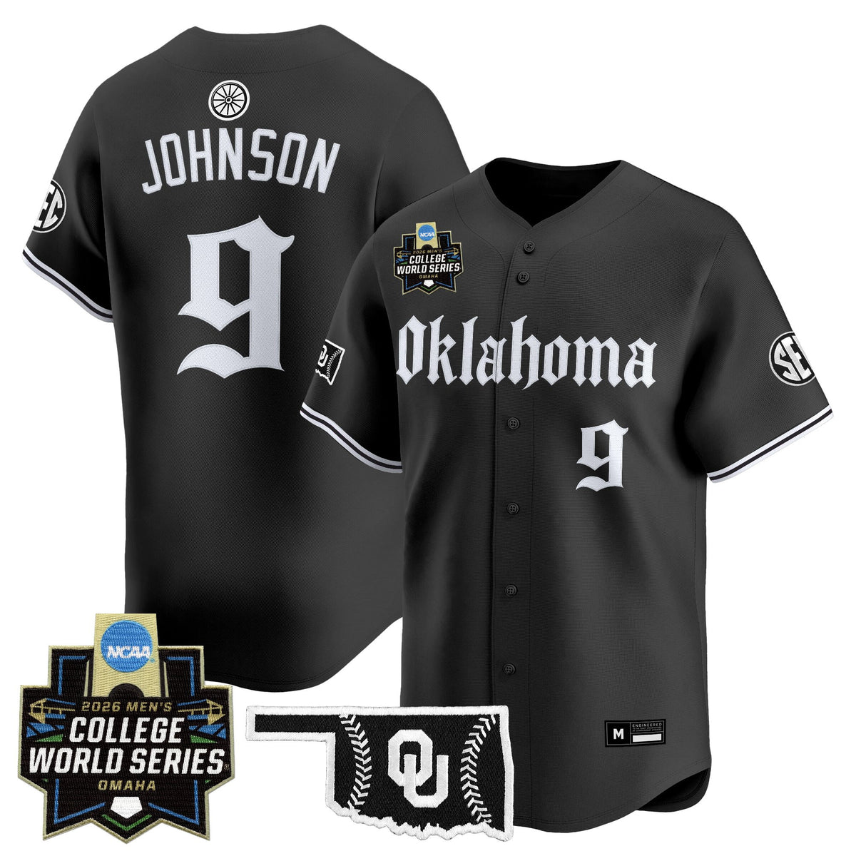 Men's Oklahoma Sooners 2026 World Series Vapor Premier Limited Jersey - Gothic Edition - All Stitched
