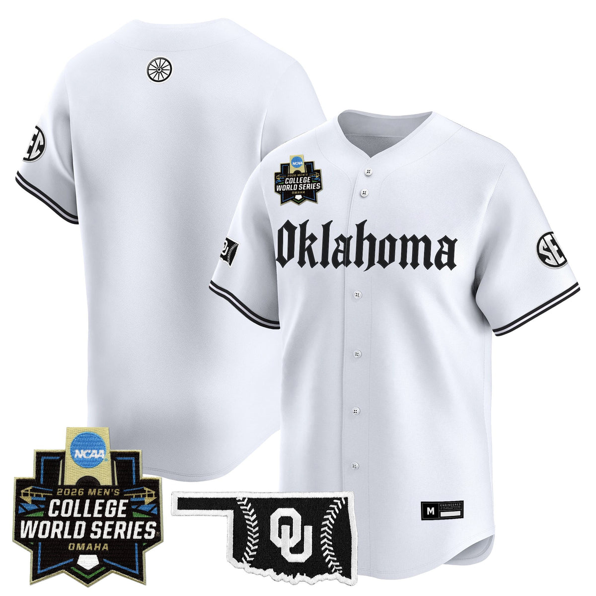 Men's Oklahoma Sooners 2026 World Series Vapor Premier Limited Jersey - Gothic Edition - All Stitched