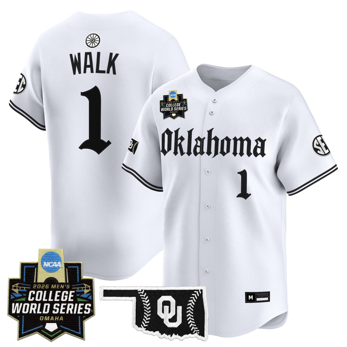 Men's Oklahoma Sooners 2026 World Series Vapor Premier Limited Jersey - Gothic Edition - All Stitched