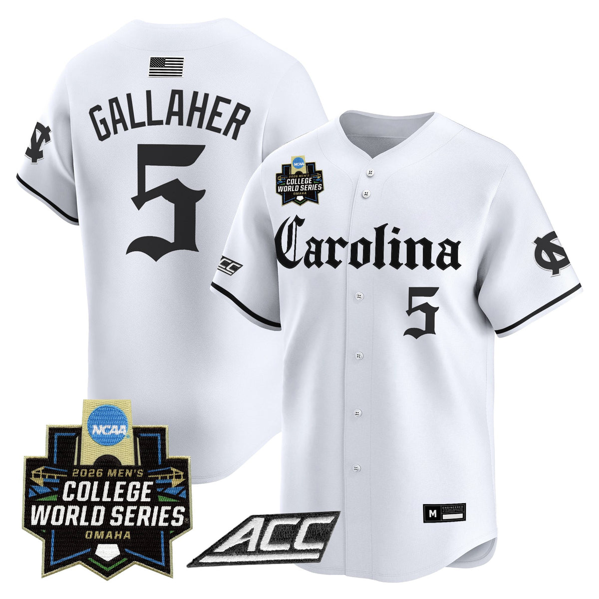 Men's North Carolina Tar Heels 2026 World Series Vapor Premier Limited Jersey - Gothic Edition - All Stitched