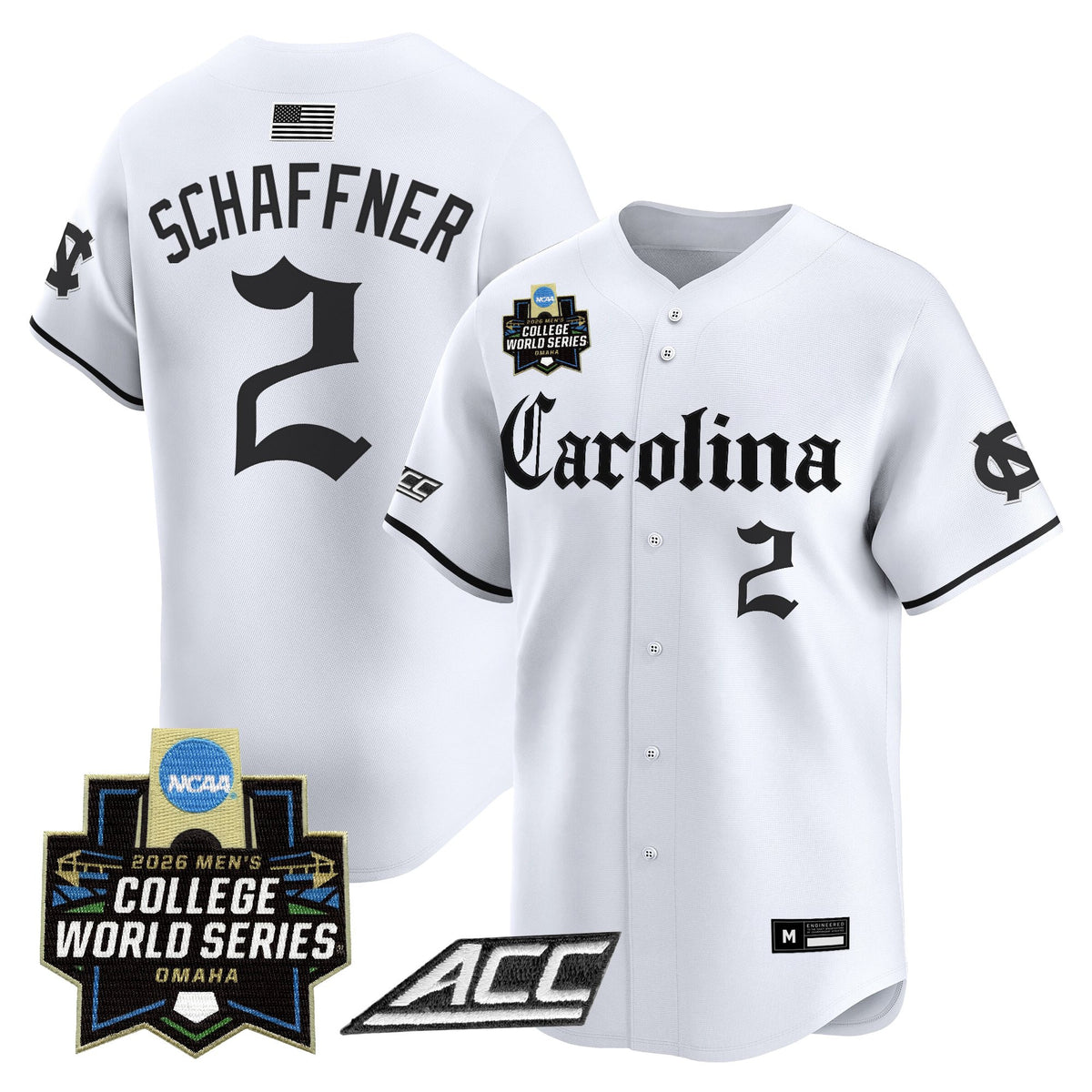 Men's North Carolina Tar Heels 2026 World Series Vapor Premier Limited Jersey - Gothic Edition - All Stitched