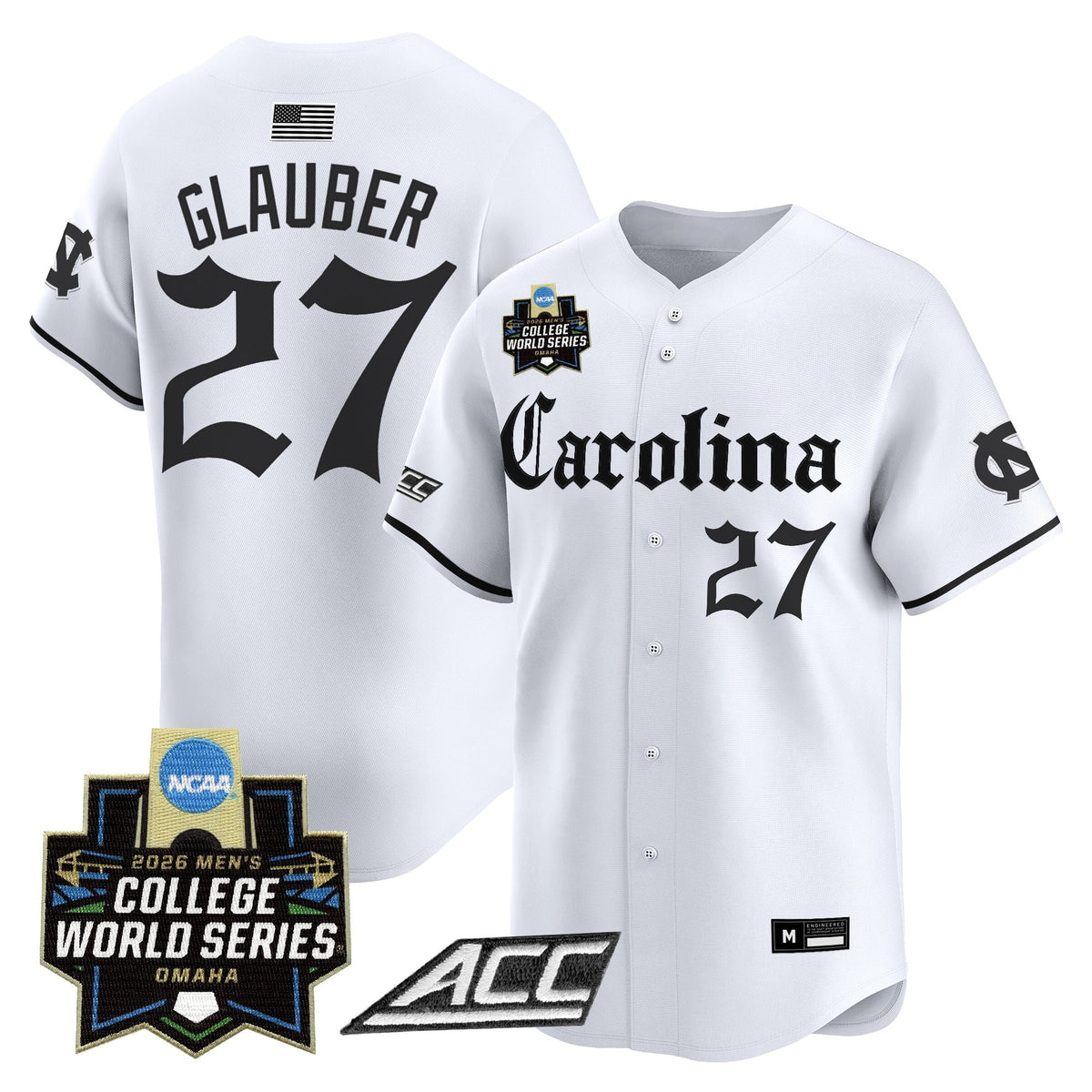 Men's North Carolina Tar Heels 2026 World Series Vapor Premier Limited Jersey - Gothic Edition - All Stitched