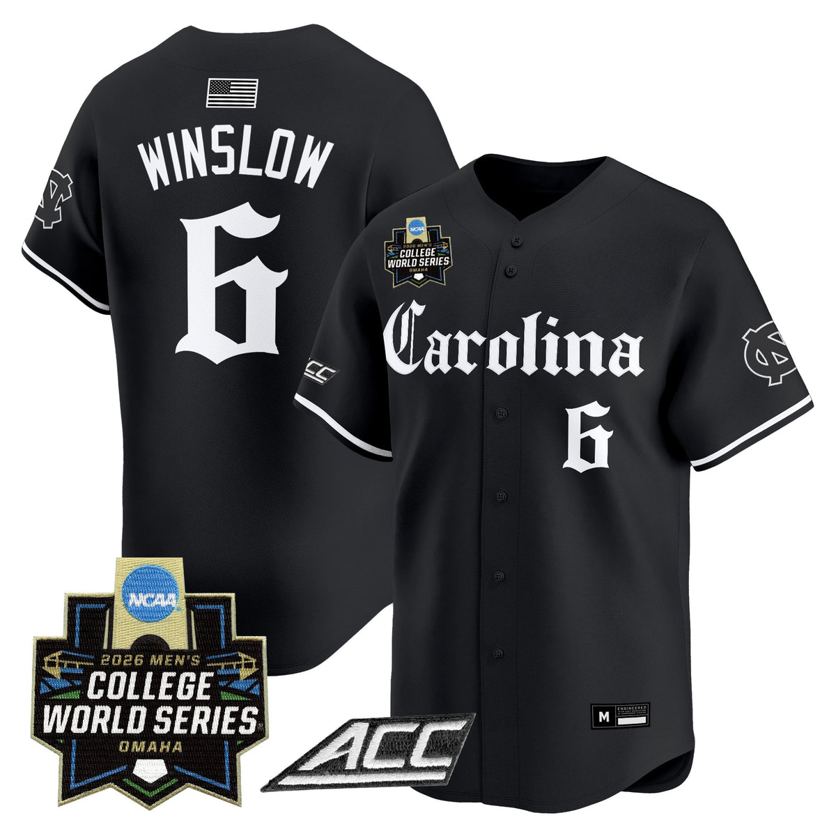 Men's North Carolina Tar Heels 2026 World Series Vapor Premier Limited Jersey - Gothic Edition - All Stitched