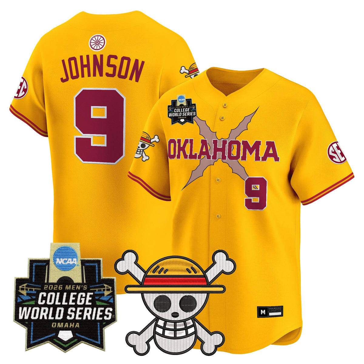 Men's Oklahoma Sooners 2026 World Series x One Piece Vapor Premier Limited Jersey - All Stitched