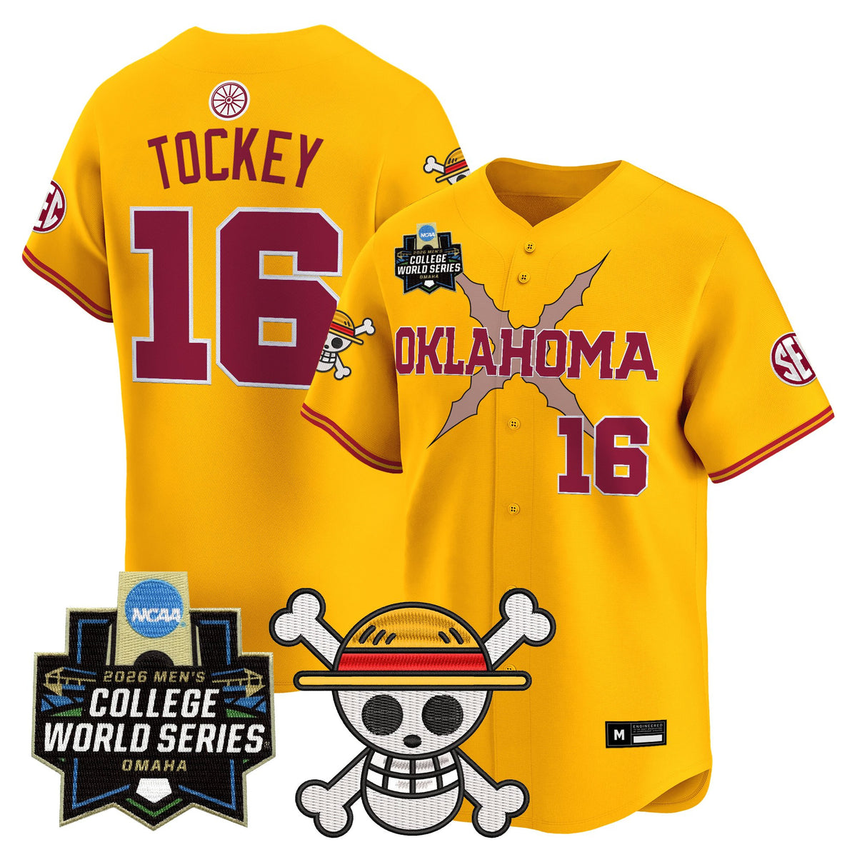 Men's Oklahoma Sooners 2026 World Series x One Piece Vapor Premier Limited Jersey - All Stitched