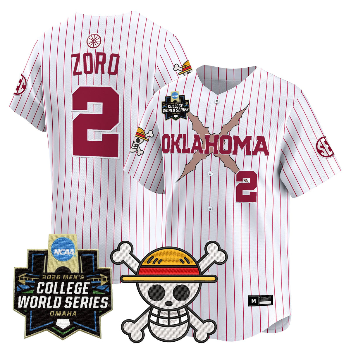 Men's Oklahoma Sooners 2026 World Series x One Piece Vapor Premier Limited Jersey - All Stitched