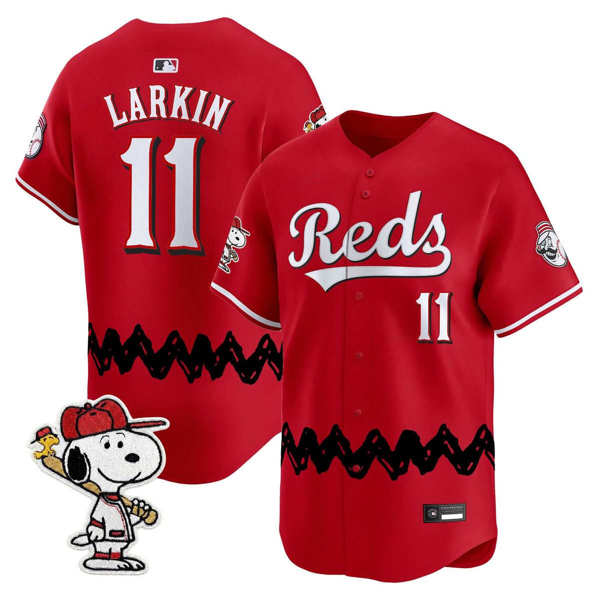 Men's Cincinnati Reds x Peanuts Vapor Premier Limited Jersey - Stitched