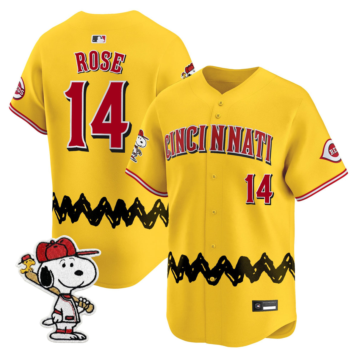Men's Cincinnati Reds x Peanuts Vapor Premier Limited Jersey - Stitched