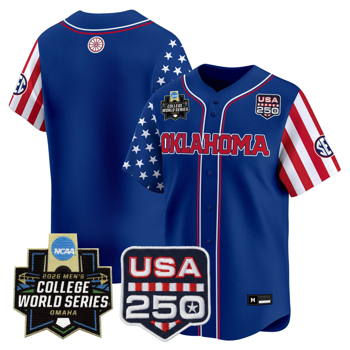 Men's Oklahoma Sooners 2026 World Series "America 250 Edition" Vapor Premier Limited Jersey - All Stitched