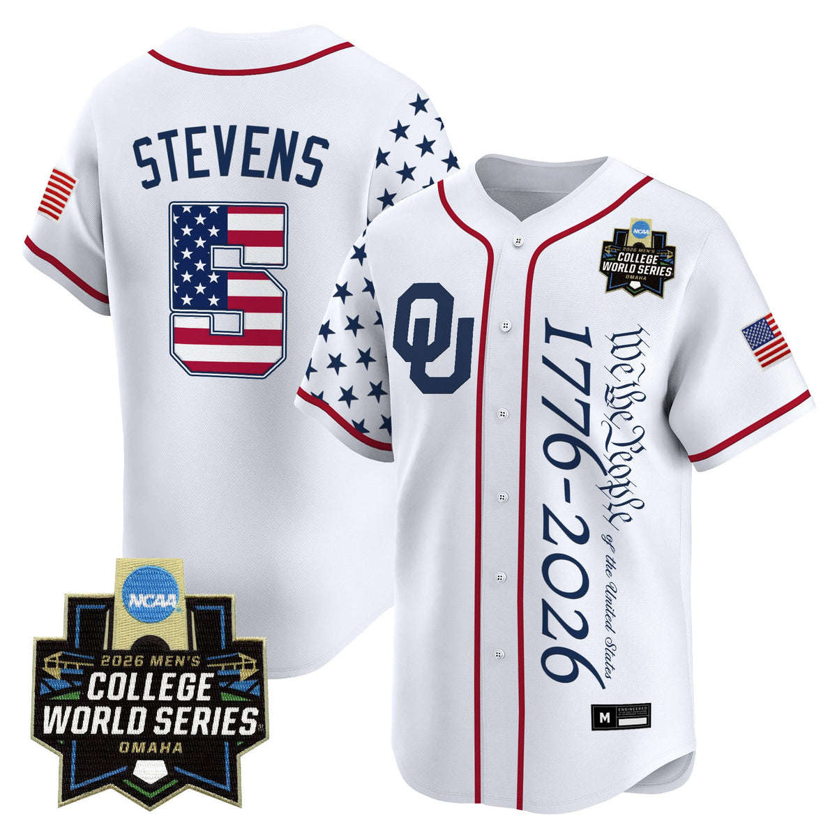Men's Oklahoma Sooners 2026 World Series "America 250 Edition" Vapor Premier Limited Jersey V2 - All Stitched