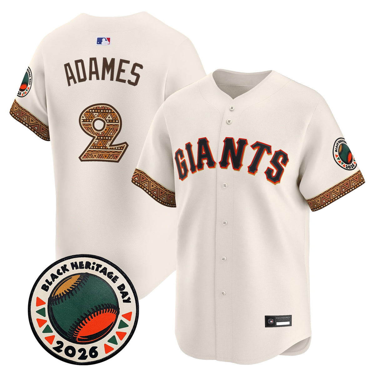 Men's San Francisco Giants 2026 Black Heritage Day Vapor Premier Limited Jersey - Stitched