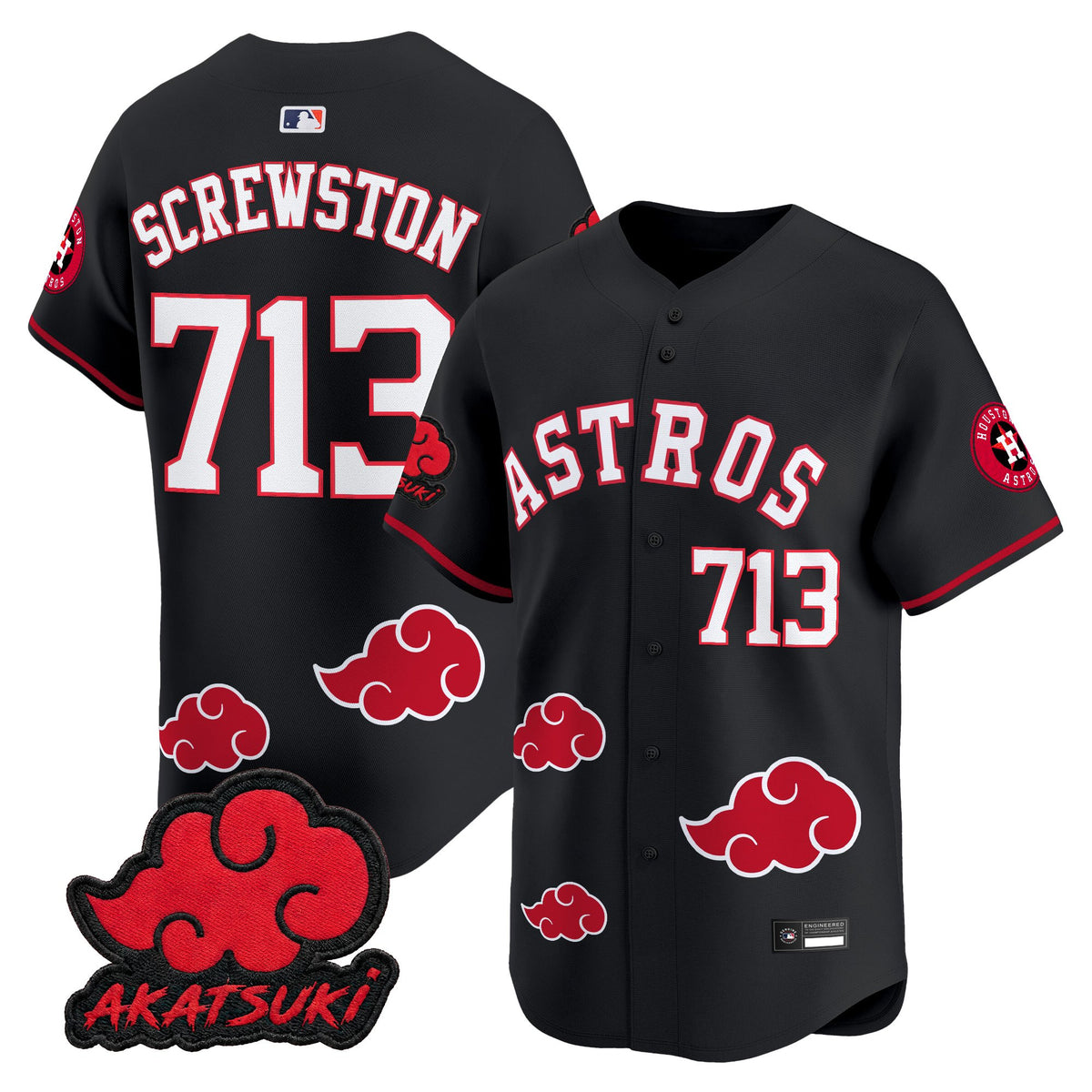 Houston Astros x Naruto Akatsuki Edition Vapor Premier Limited Jersey - Stitched