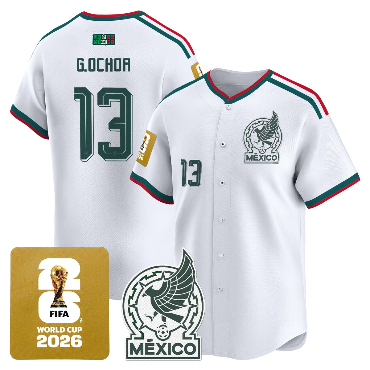 Men's Mexico 2026 World Cup Vapor Baseball Jersey - All Stitched