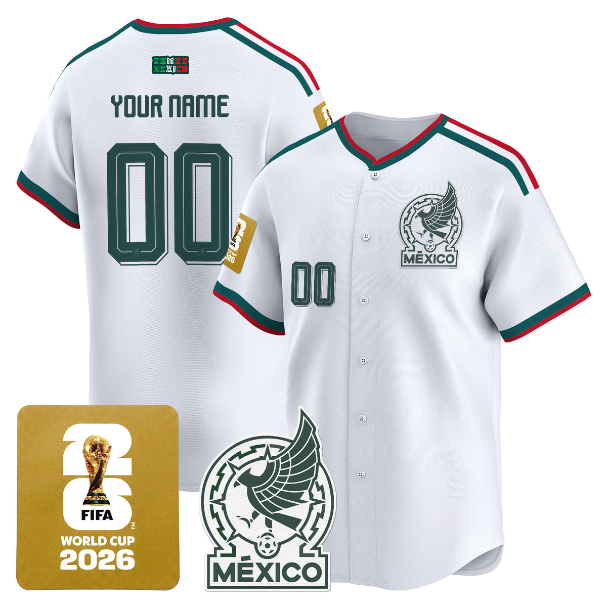 Mexico 2026 World Cup Vapor Custom Baseball Jersey - All Stitched