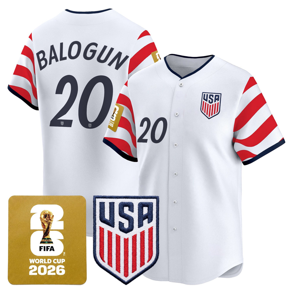 Men's USMNT 2026 World Cup Vapor Baseball Jersey - Stitched