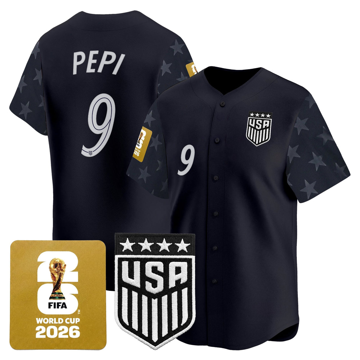 Men's USMNT 2026 World Cup Vapor Baseball Jersey - Stitched