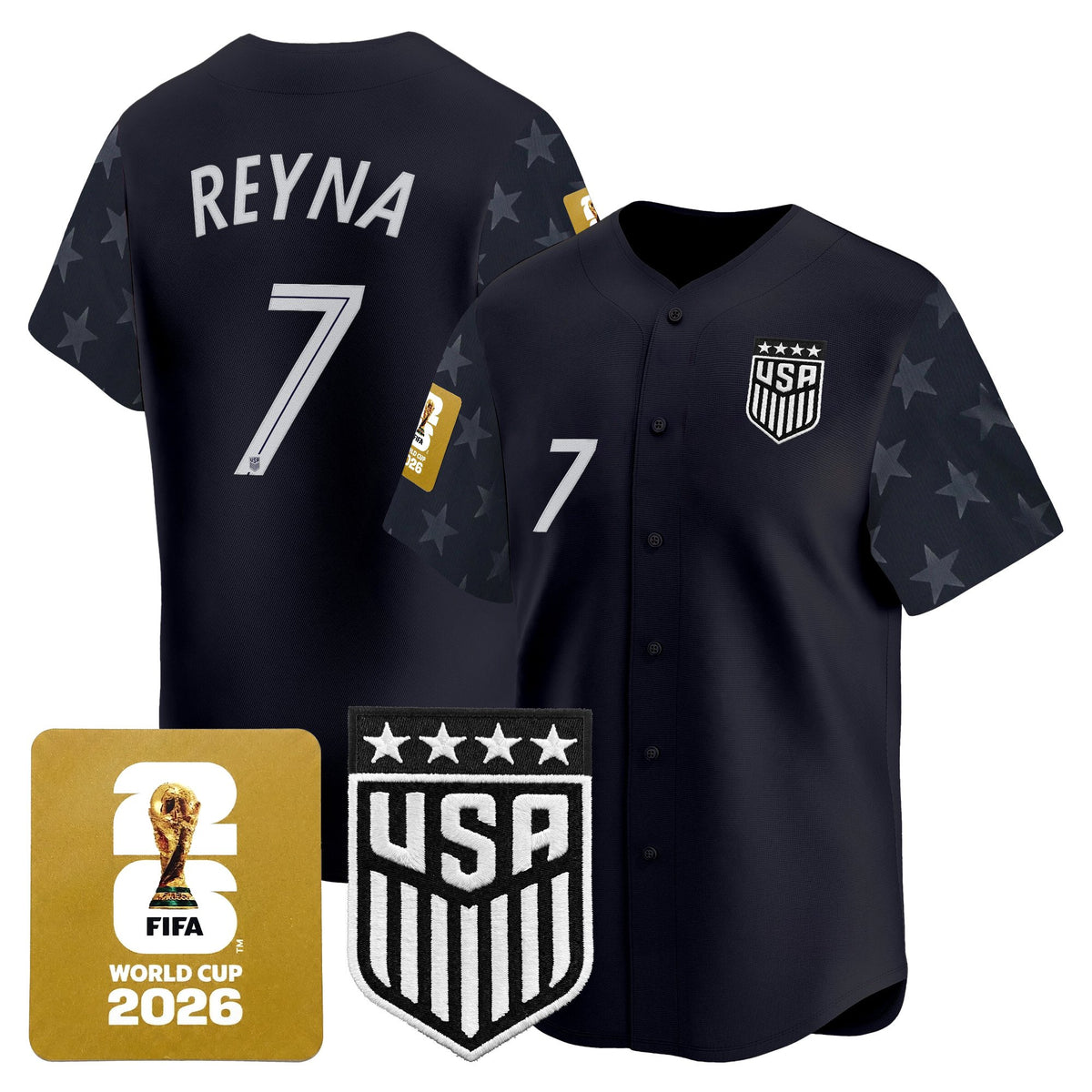 Men's USMNT 2026 World Cup Vapor Baseball Jersey - Stitched