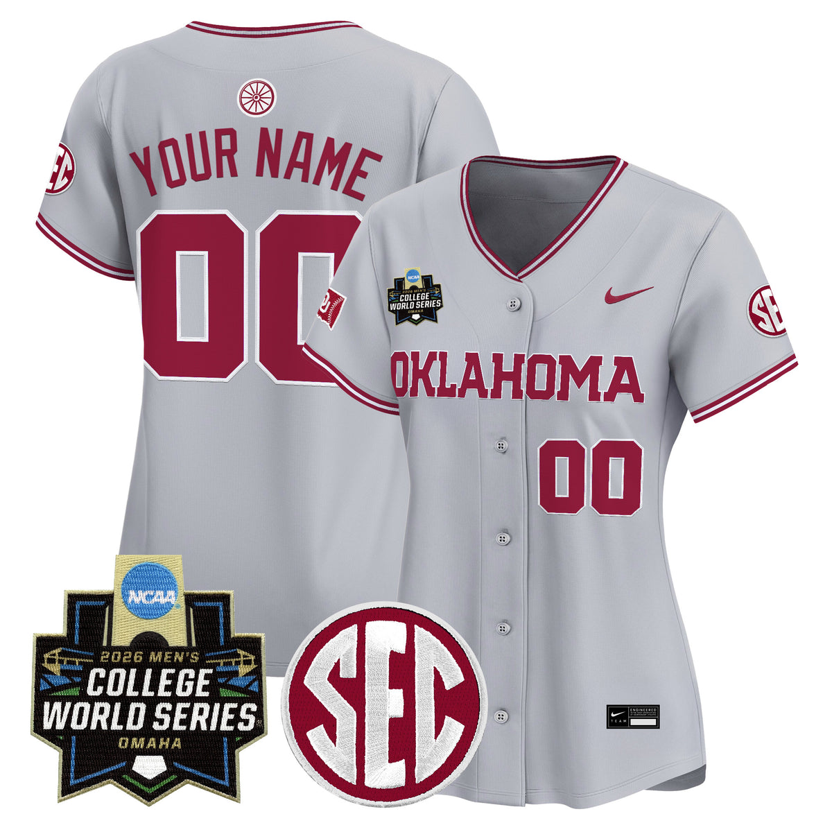 Oklahoma Sooners 2026 World Series Vapor Premier Limited Custom Jersey - All Stitched