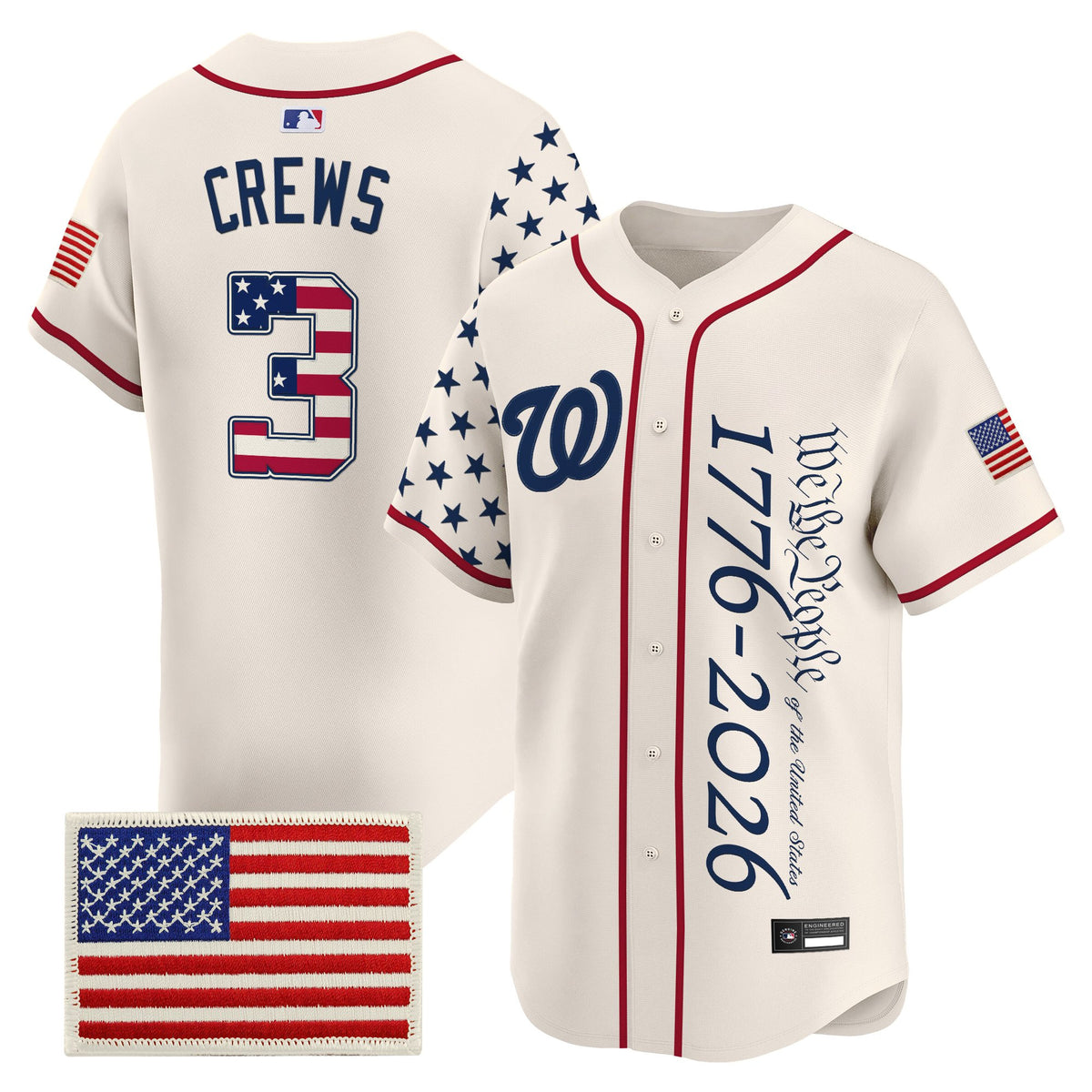 Men's Washington Nationals "America 250 Edition" Vapor Premier Limited Jersey V2 - All Stitched