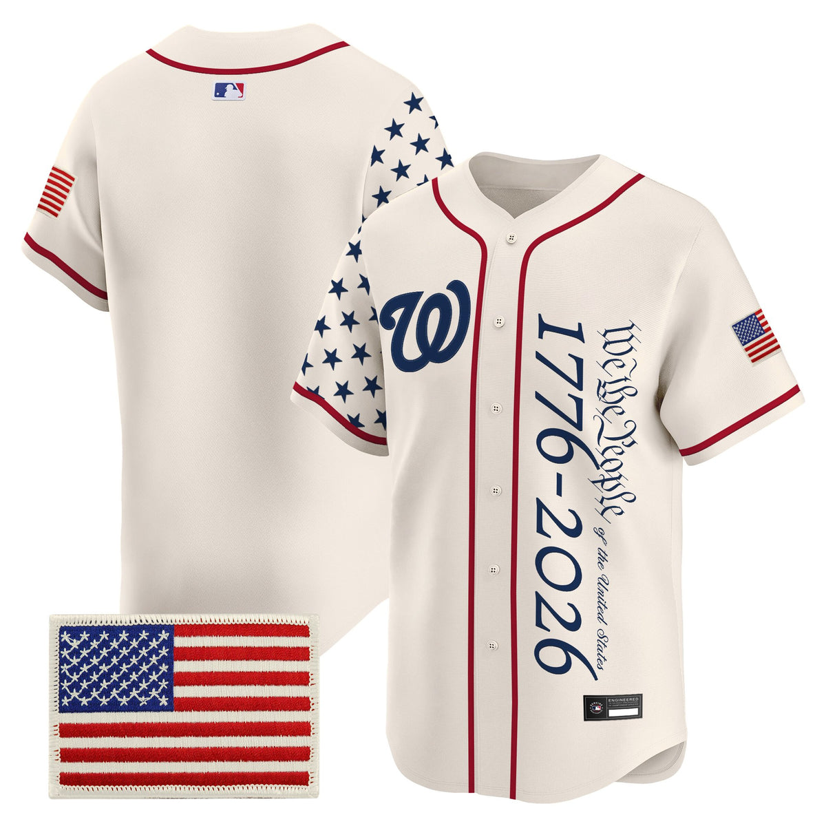 Men's Washington Nationals "America 250 Edition" Vapor Premier Limited Jersey V2 - All Stitched