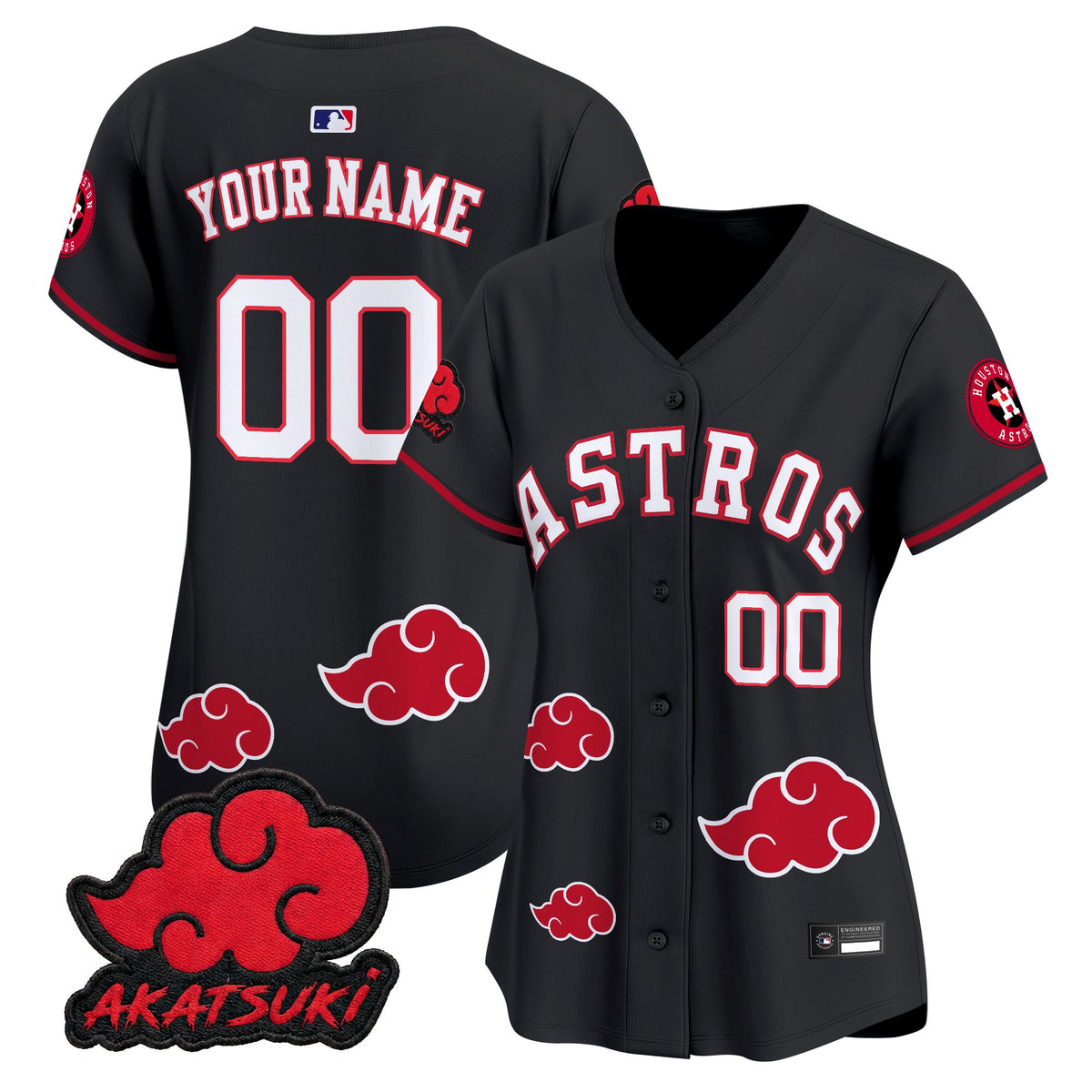 Houston Astros x Naruto Akatsuki Edition Vapor Premier Limited Custom Jersey - Stitched