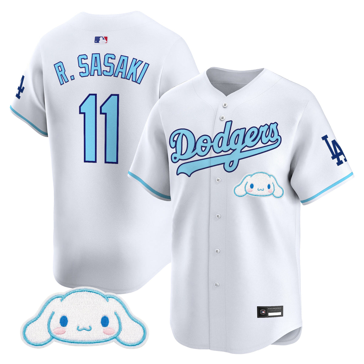 Los Angeles Dodgers x Cinnamoroll Vapor Premier Limited Jersey - All Stitched
