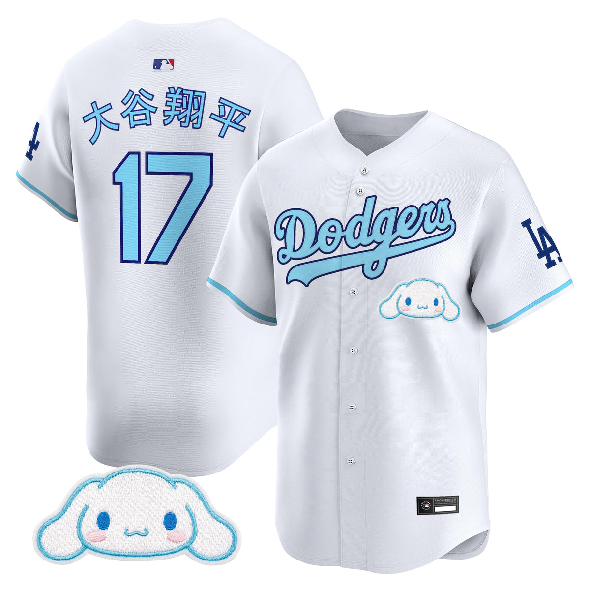 Los Angeles Dodgers x Cinnamoroll Vapor Premier Limited Jersey - All Stitched