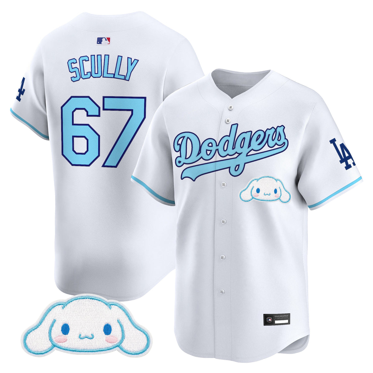 Los Angeles Dodgers x Cinnamoroll Vapor Premier Limited Jersey - All Stitched