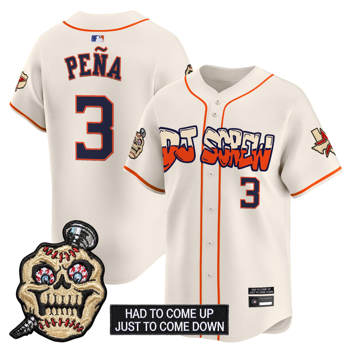 Men's Houston Astros Screwed Up Click Vapor Premier Limited Jersey V2 - All Stitched
