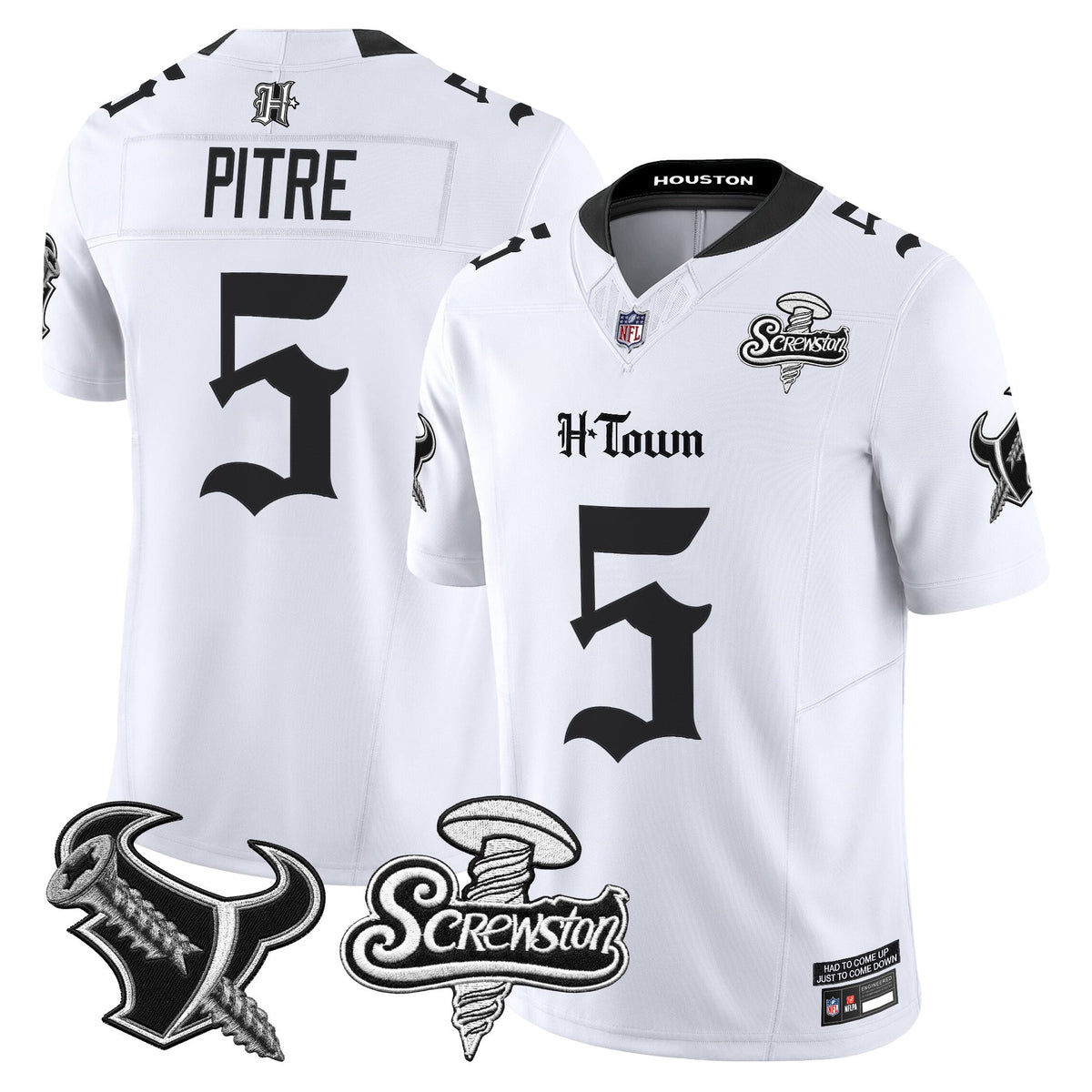 Men's Houston Texans DJ Screw Vapor Limited Jersey - Gothic Edition - All Stitched