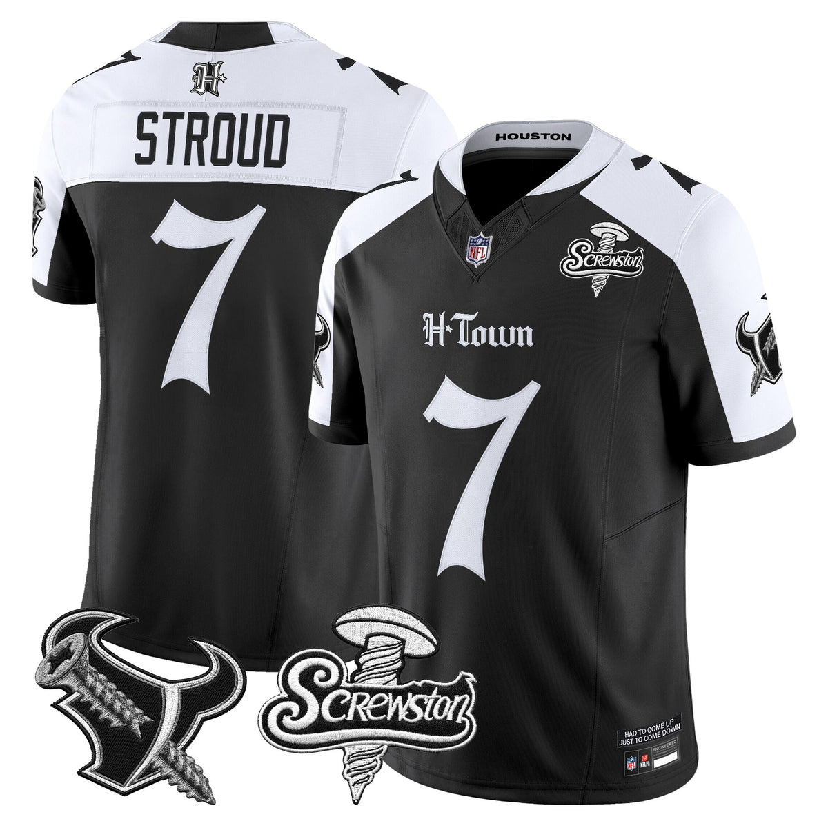 Men's Houston Texans DJ Screw Vapor Limited Jersey - Gothic Edition - All Stitched