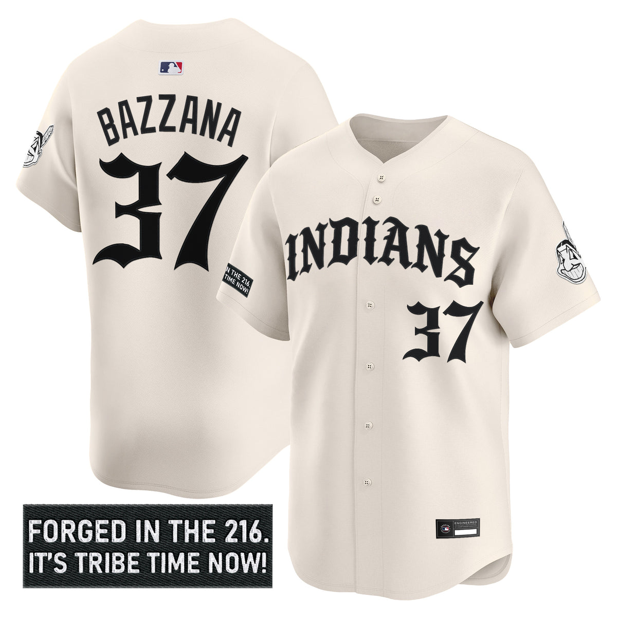 Men's Cleveland Indians 'Old English Edition' Vapor Premier Limited Jersey - All Stitched