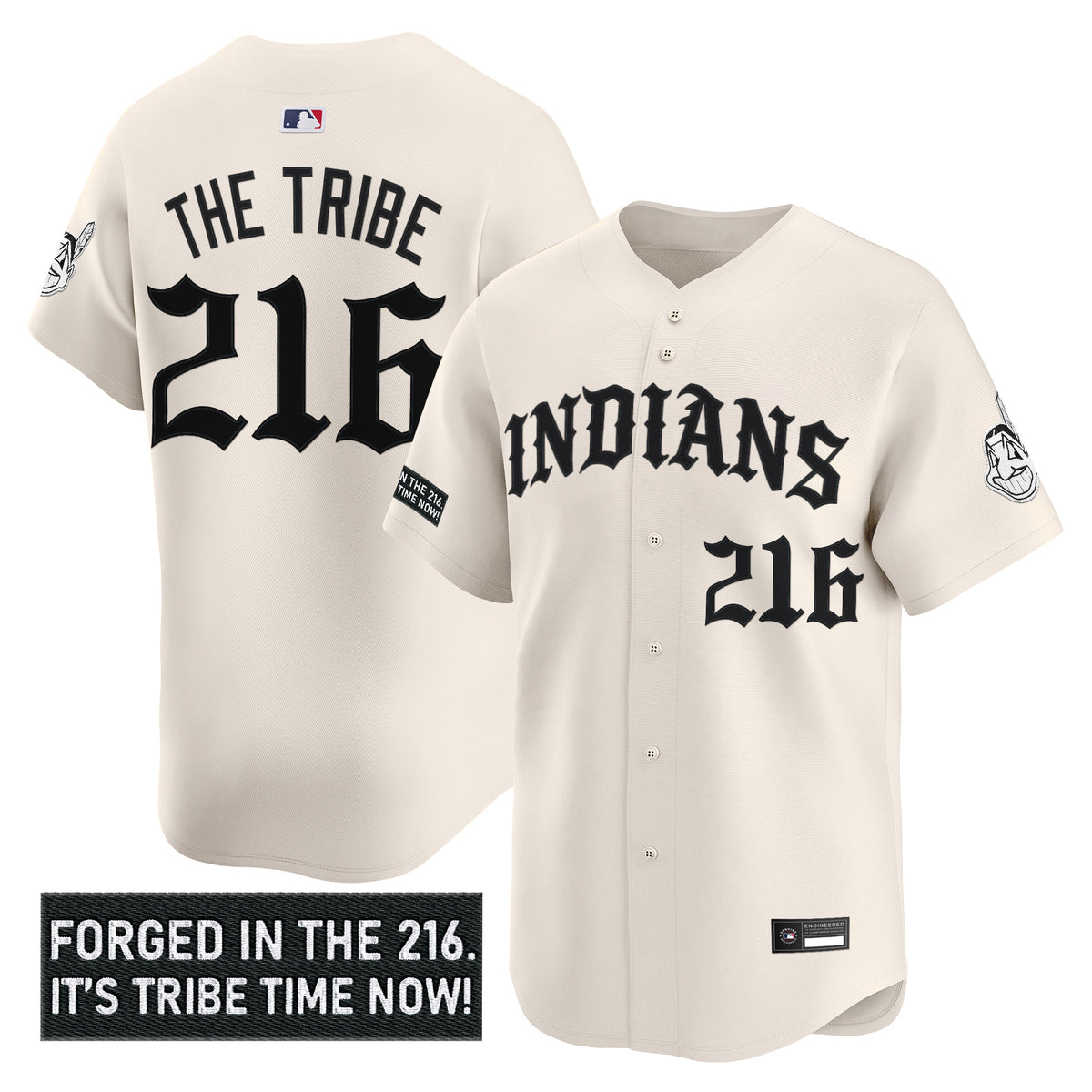 Men's Cleveland Indians 'Old English Edition' Vapor Premier Limited Jersey - All Stitched