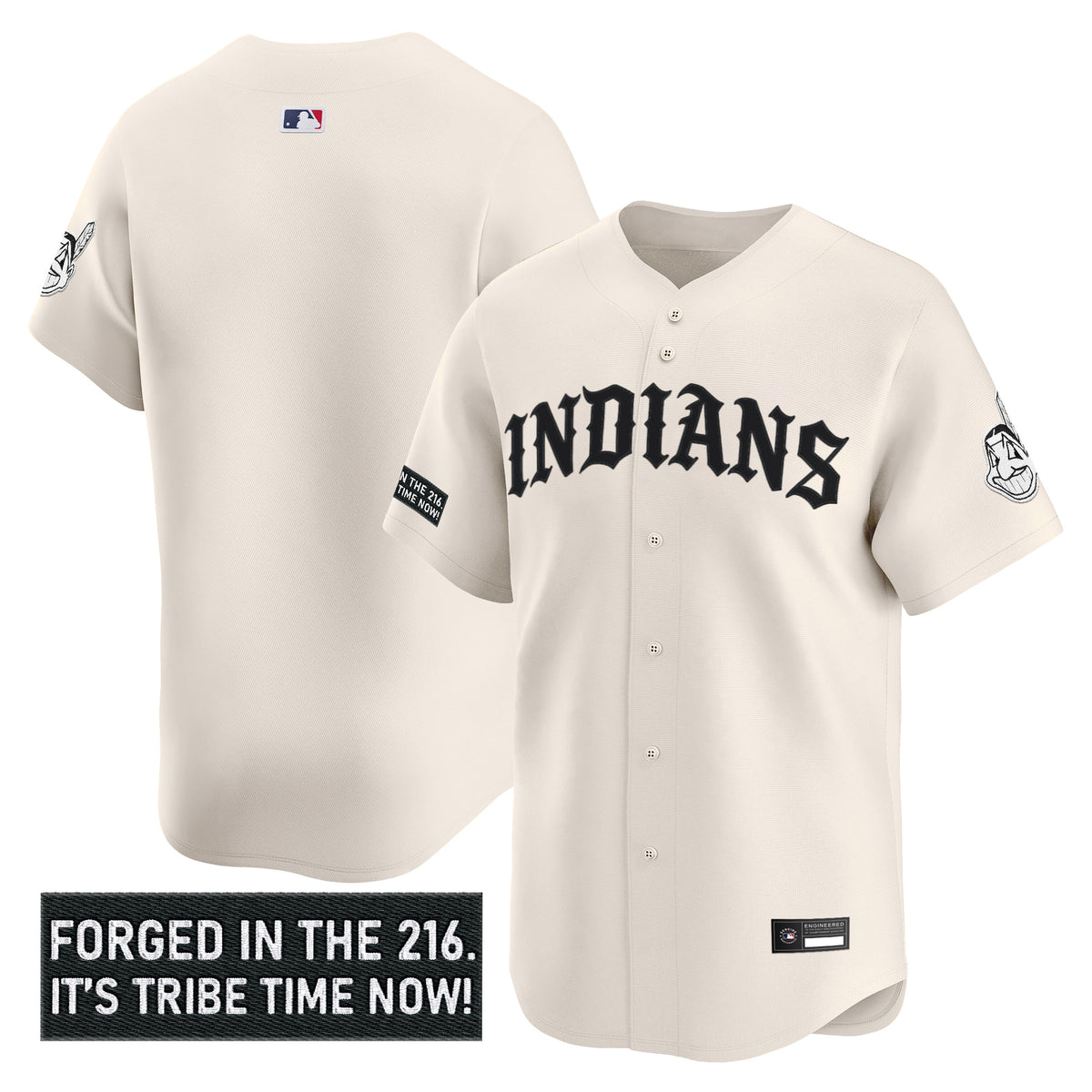 Men's Cleveland Indians 'Old English Edition' Vapor Premier Limited Jersey - All Stitched