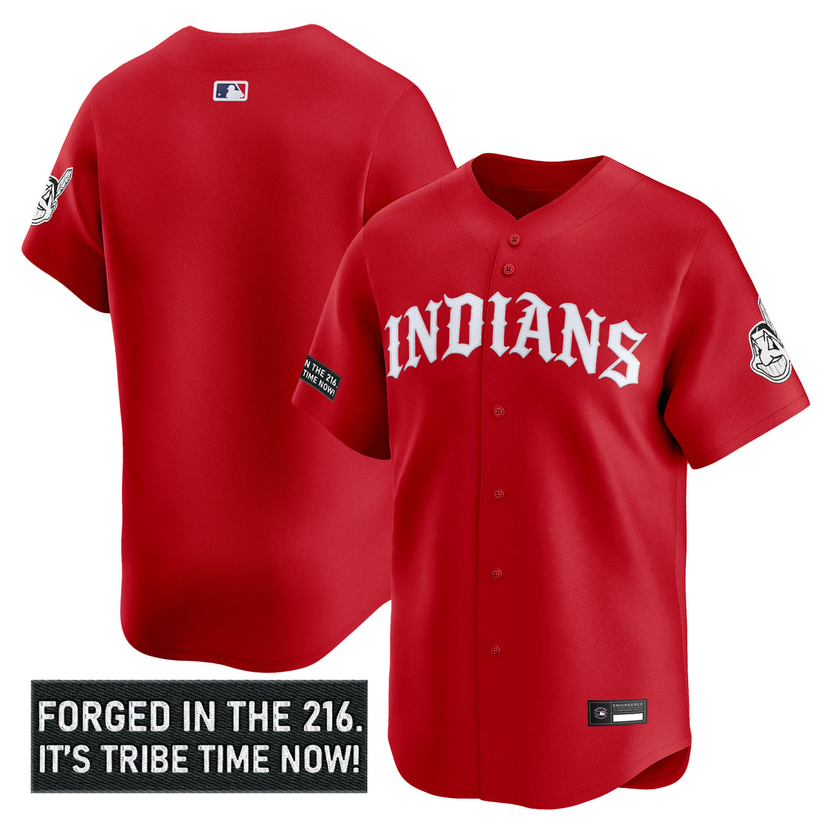 Men's Cleveland Indians 'Old English Edition' Vapor Premier Limited Jersey - All Stitched
