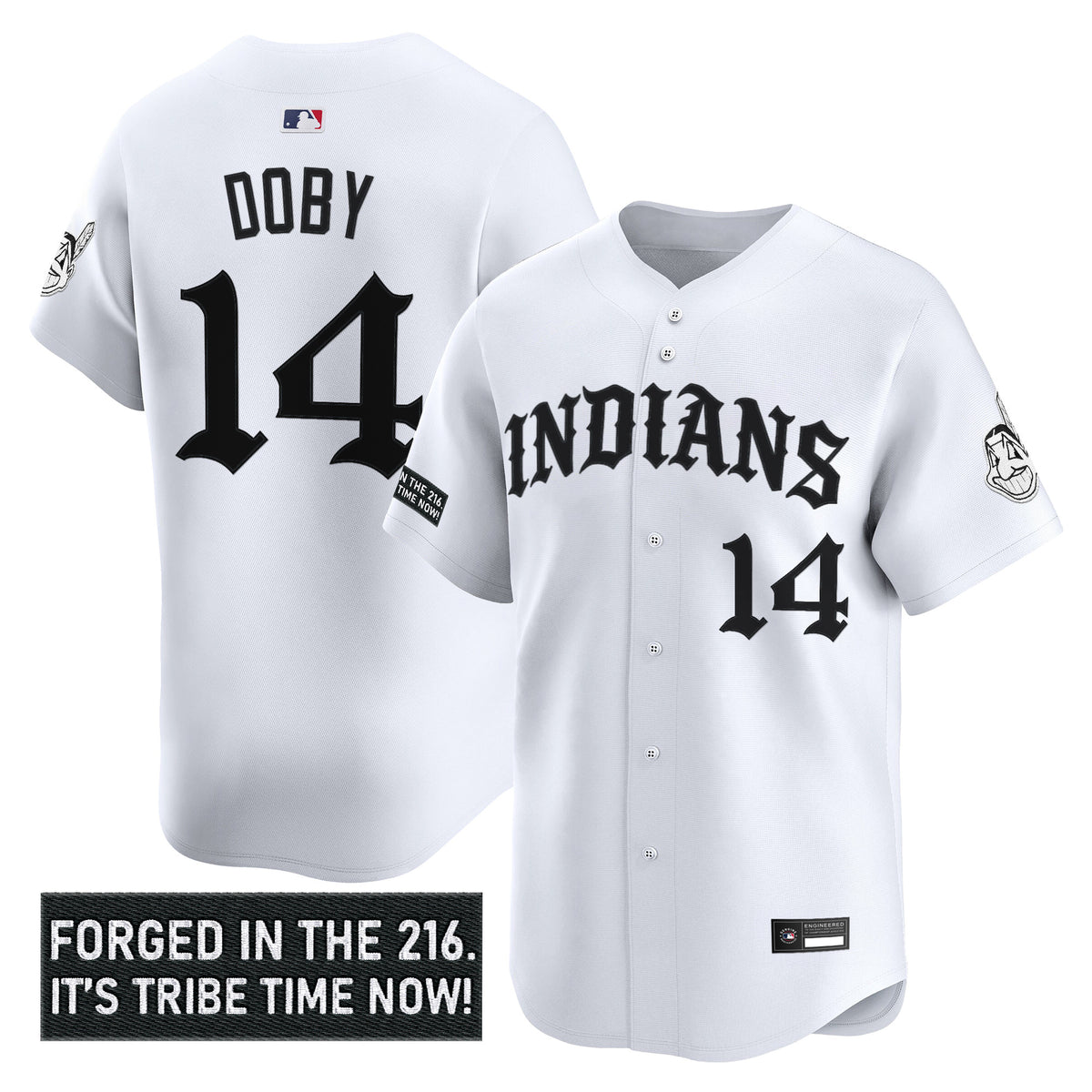 Men's Cleveland Indians 'Old English Edition' Vapor Premier Limited Jersey - All Stitched