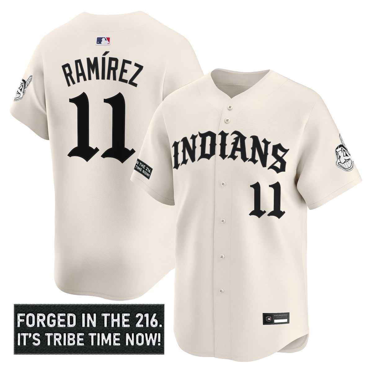 Men's Cleveland Indians 'Old English Edition' Vapor Premier Limited Jersey - All Stitched