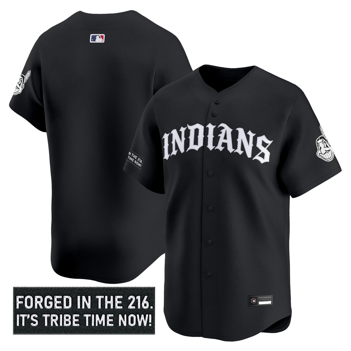Men's Cleveland Indians 'Old English Edition' Vapor Premier Limited Jersey - All Stitched