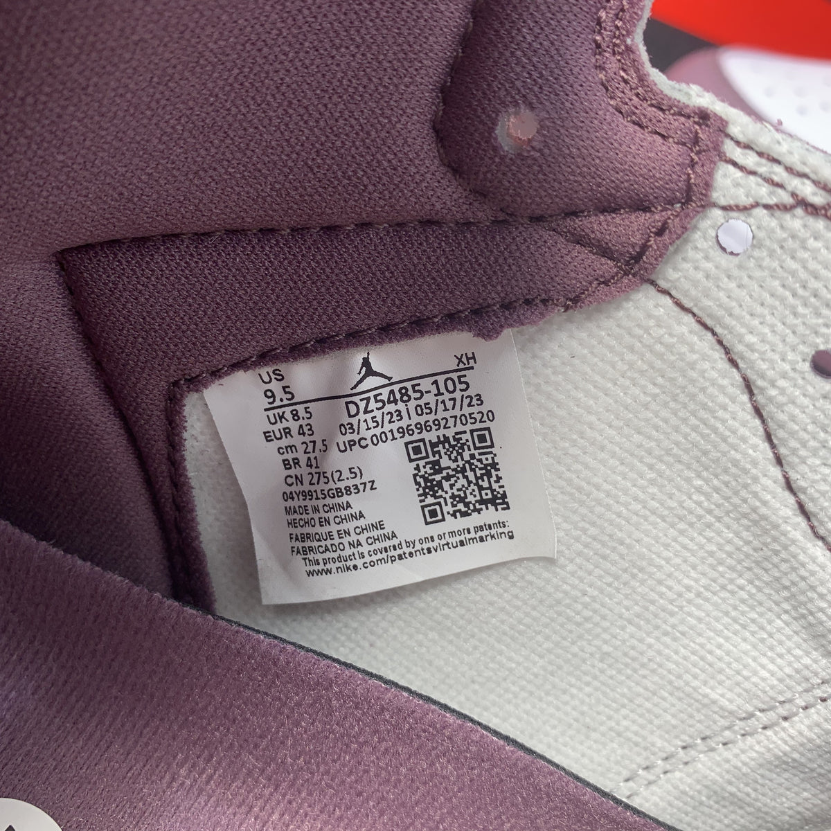 Air Jordan 1 High OG -SKY J Mauve- aj1