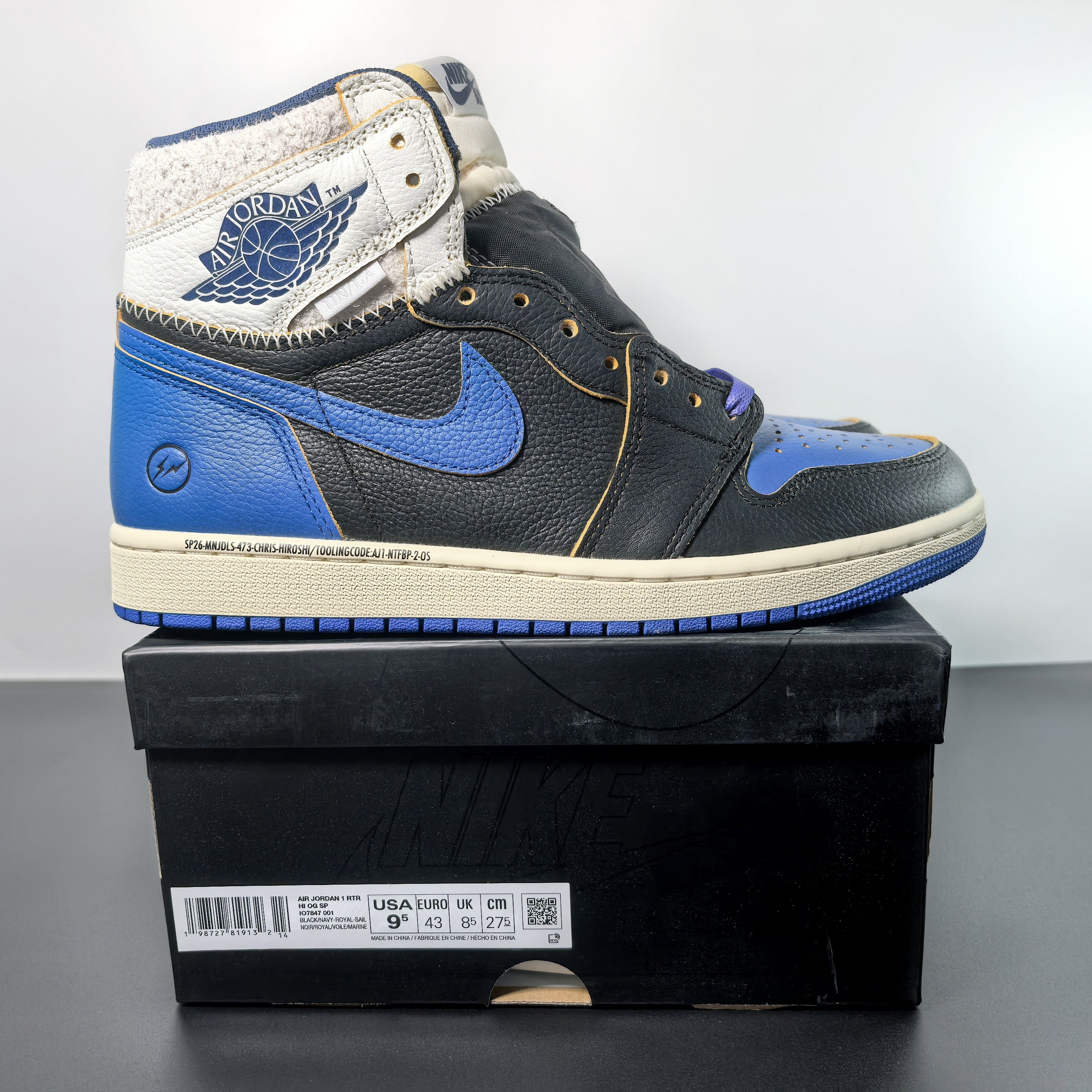 Fragment Design x Union LA x Air Jordan 1 Retro High OG SP 'Sport Royal' 