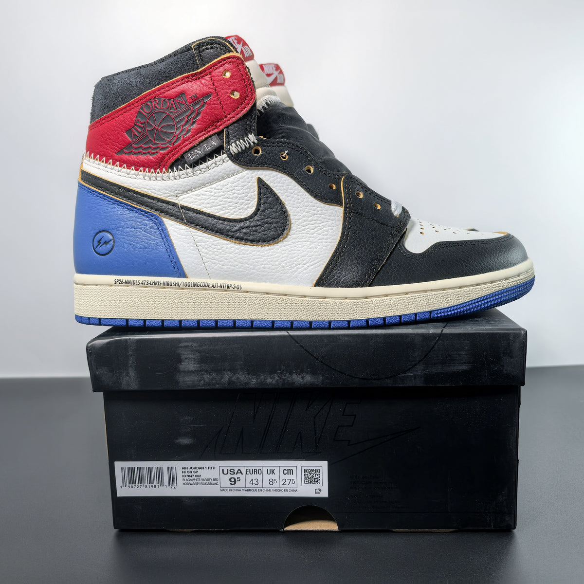 Nike Union LA x Air Jordan 1 Retro High NRG 'Black Toe'