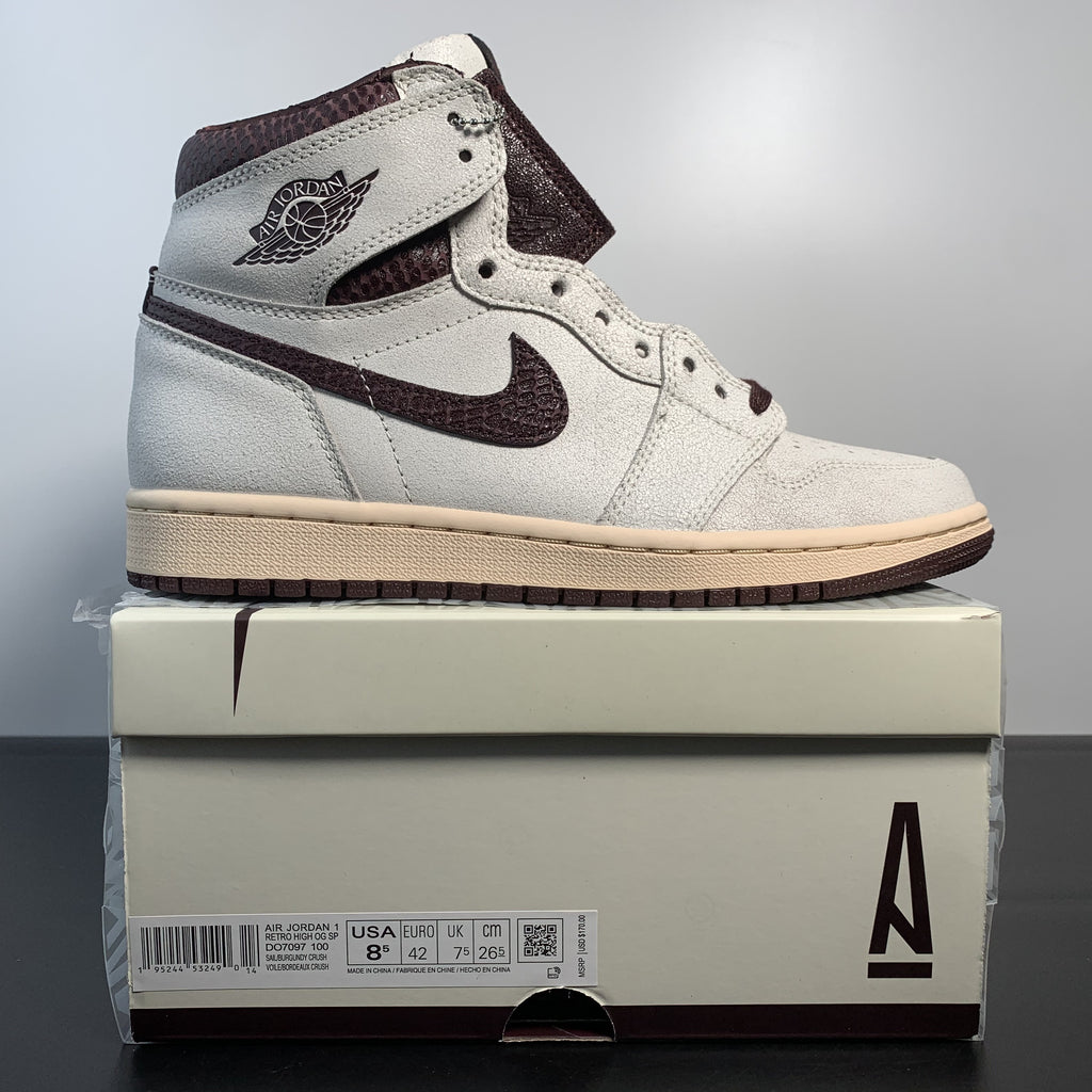 Nike Air Jordan 1 Retro High OG -White Sail-Maroon-