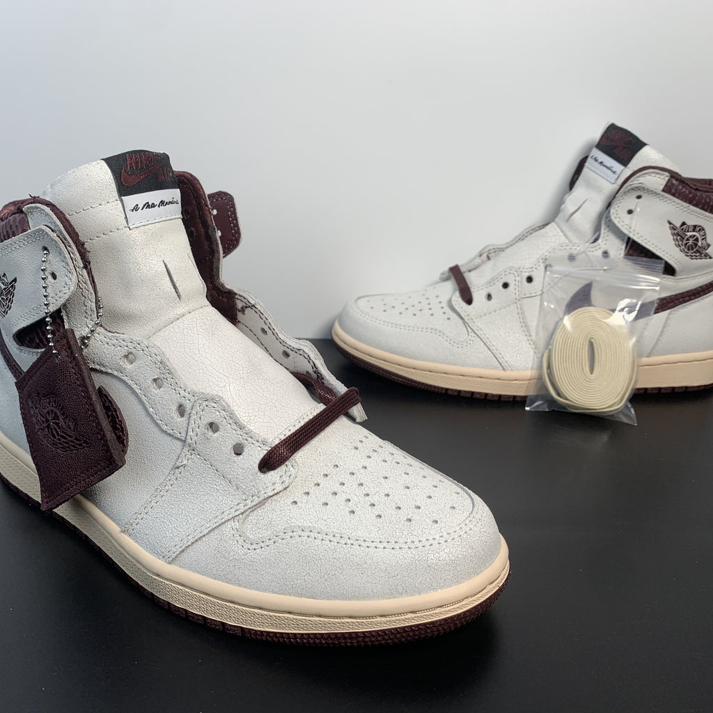 Nike Air Jordan 1 Retro High OG -White Sail-Maroon-