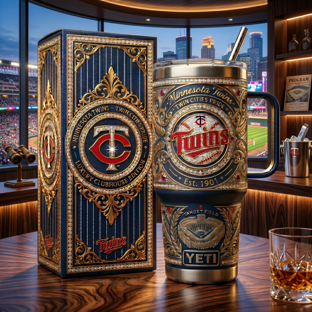 Minnesota Twins 40 oz Tumbler with Handle and Lid