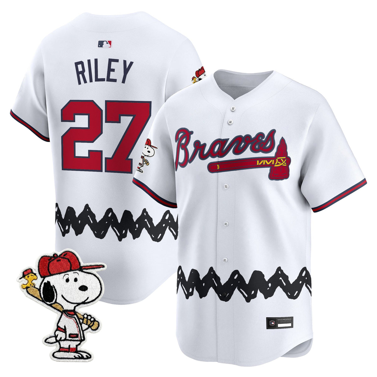 Men's Atlanta Braves x Peanuts Vapor Premier Limited Jersey - Stitched