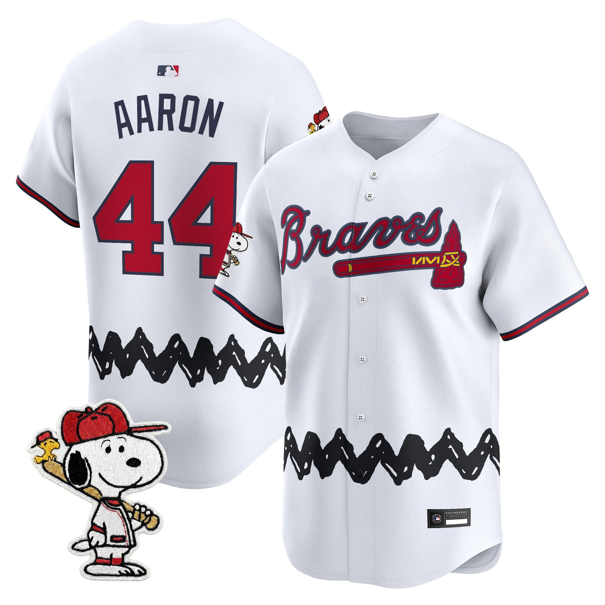 Men's Atlanta Braves x Peanuts Vapor Premier Limited Jersey - Stitched