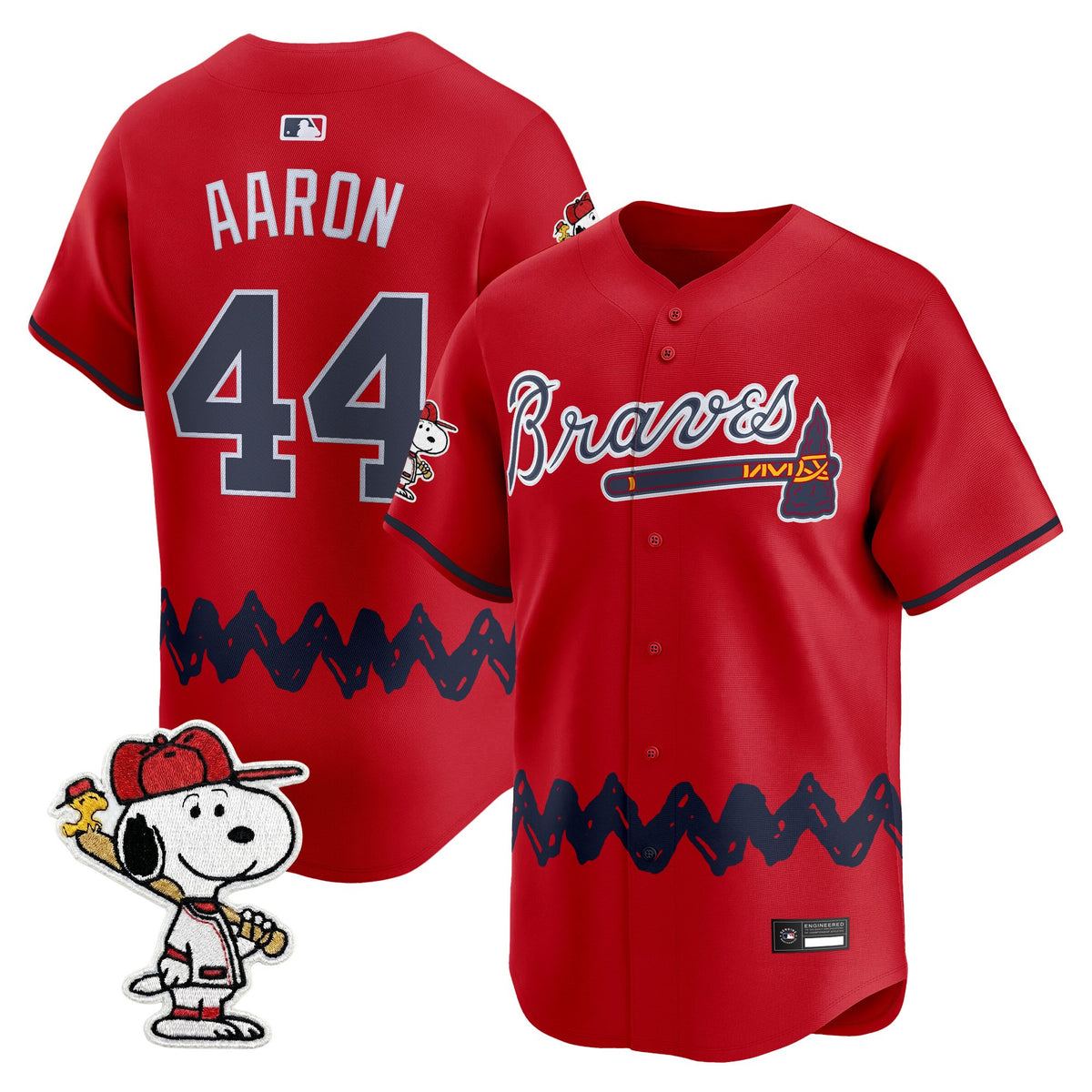 Men's Atlanta Braves x Peanuts Vapor Premier Limited Jersey - Stitched